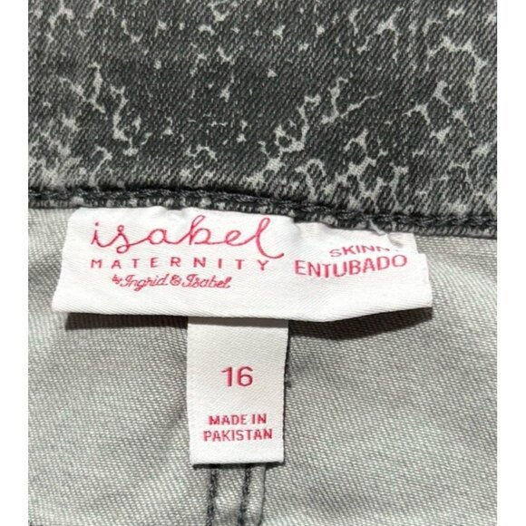 Isabel Maternity Animal Print Skinny Jeans W/ Expandable Sides Size 16 - Picture 4 of 9